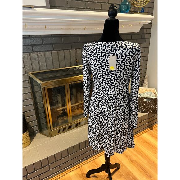 Boden Navy Patterned Dress - Picture 2 of 7